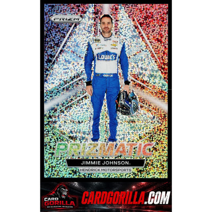 2023 Panini Prizm #P6 Jimmie Johnson Prizmatic White Sparkle Prizm