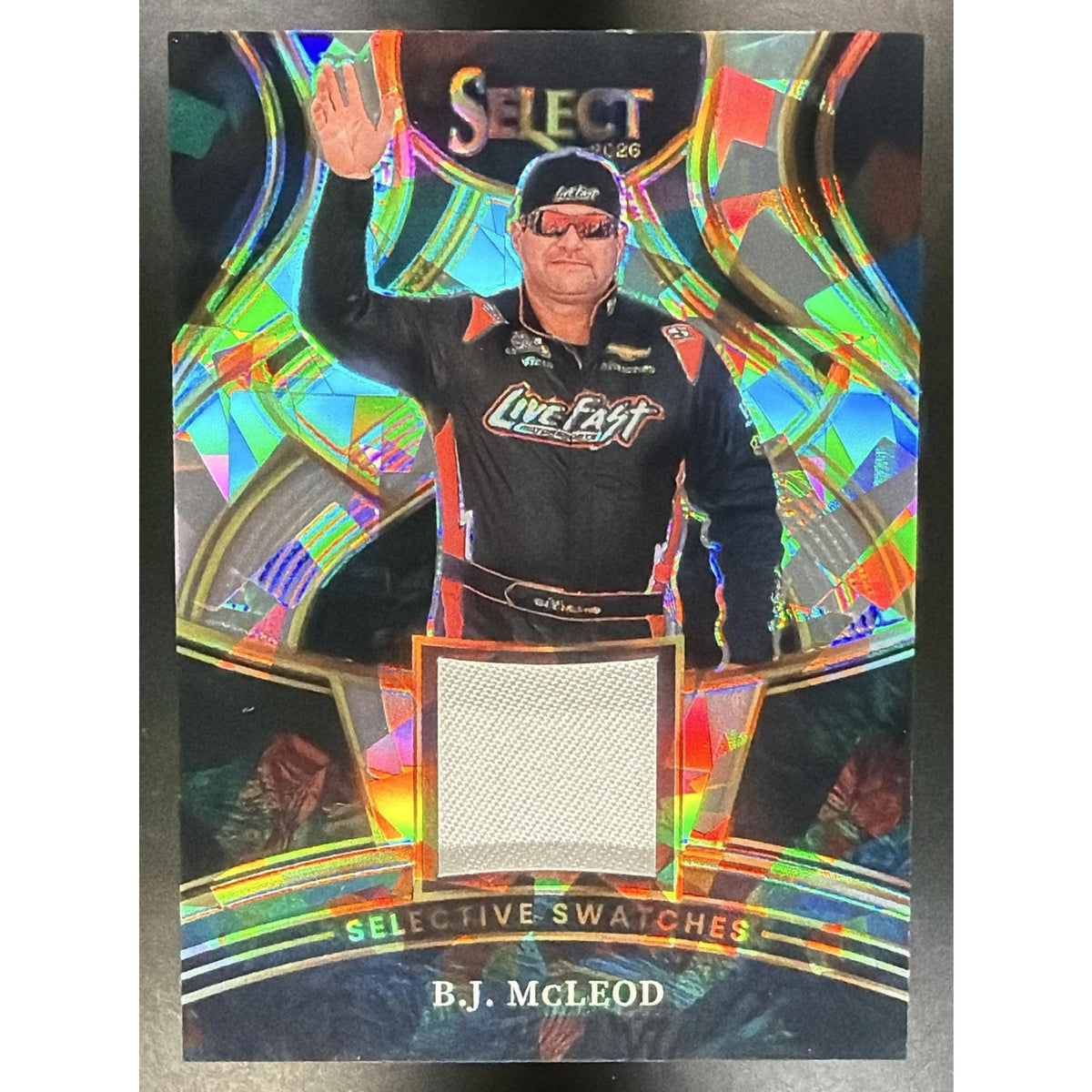 2026 Panini Select NASCAR B.J. McLeod #SS-BJM Selective Swatches Flash Prizms