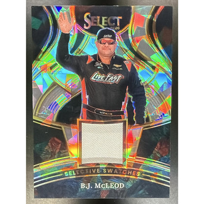2026 Panini Select NASCAR B.J. McLeod #SS-BJM Selective Swatches Flash Prizms