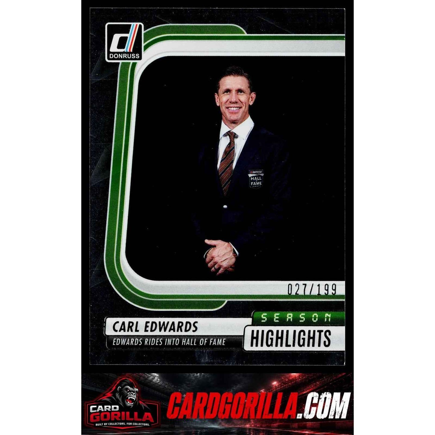 2026 Donruss #9 Carl Edwards Season Highlights Diamond Plate #/199