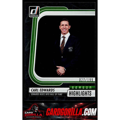 2026 Donruss #9 Carl Edwards Season Highlights Diamond Plate #/199
