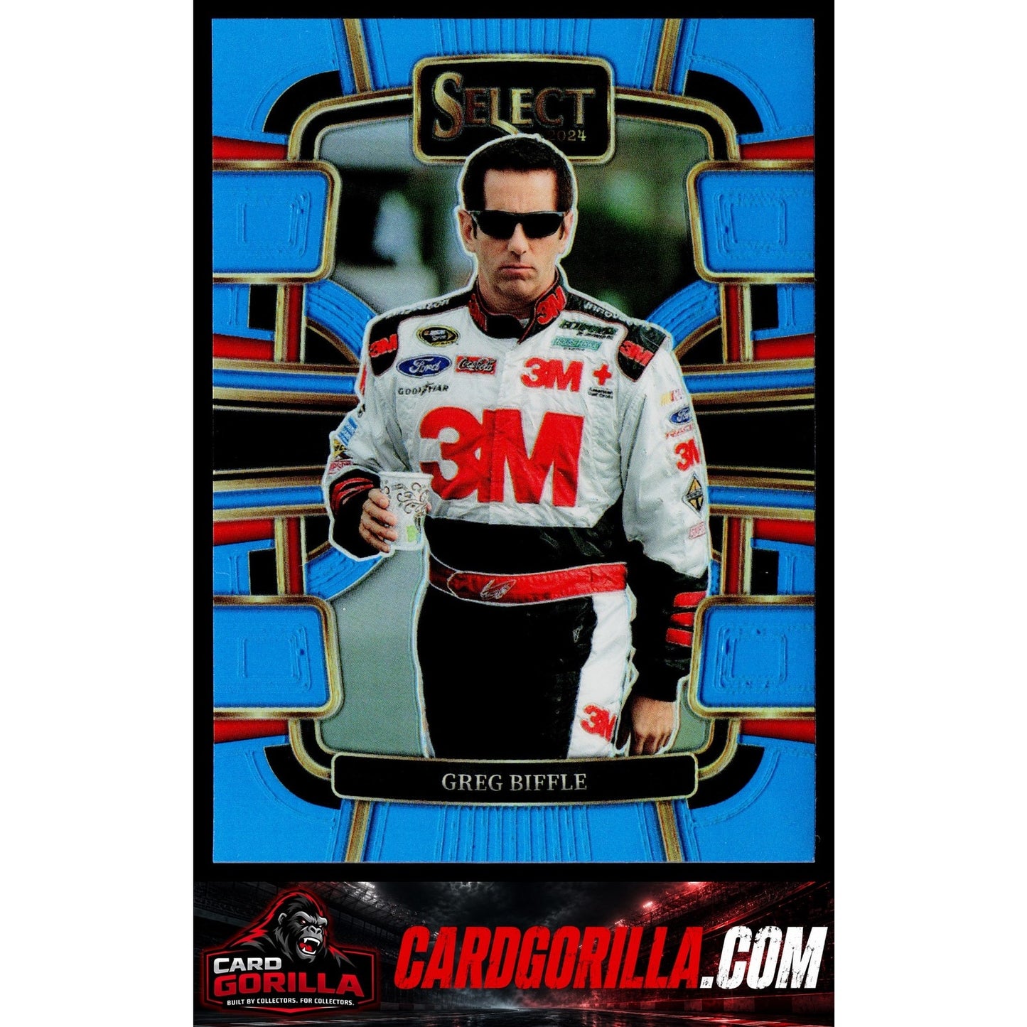 2024 Panini Select #8 Greg Biffle Light Blue Prizms #/199