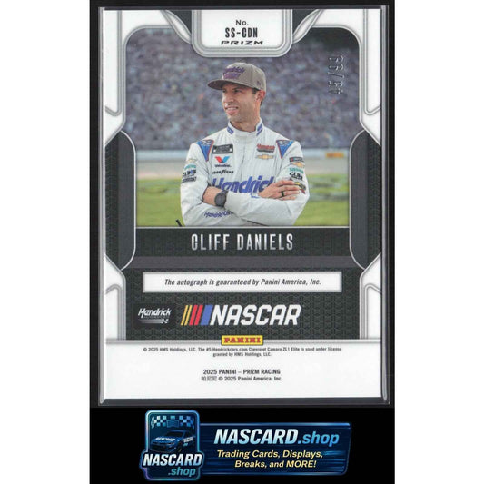 2025 Panini Prizm #SS-CDN Cliff Daniels Sensational Signatures Red #/99