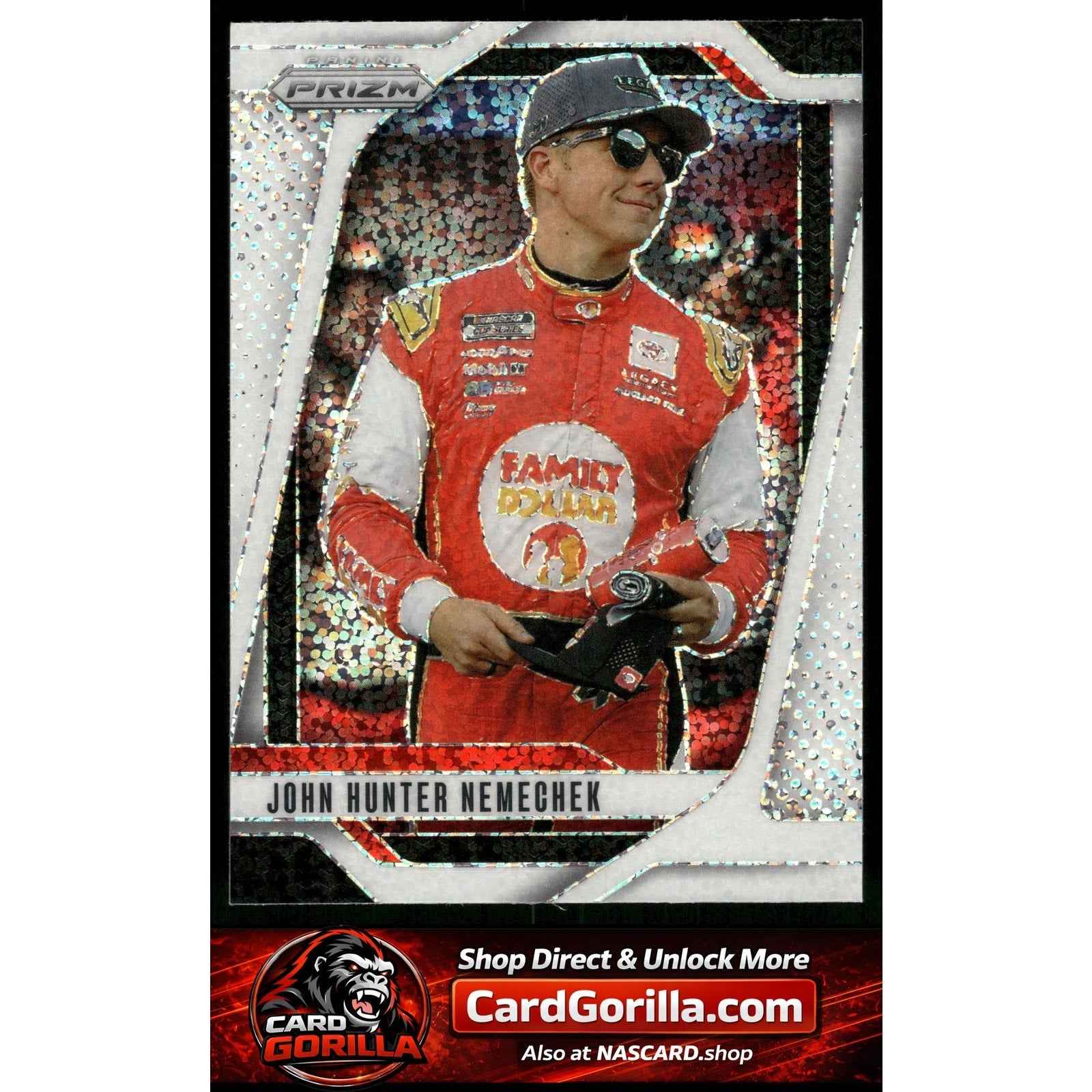 2025 Panini Prizm #25 John Hunter Nemechek White Sparkle