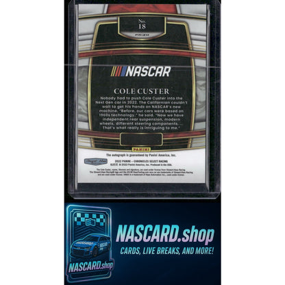 2022 Panini Chronicles #18 Cole Custer Select Autographs