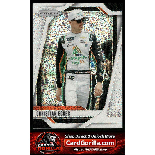 2025 Panini Prizm #63 Christian Eckes White Sparkle