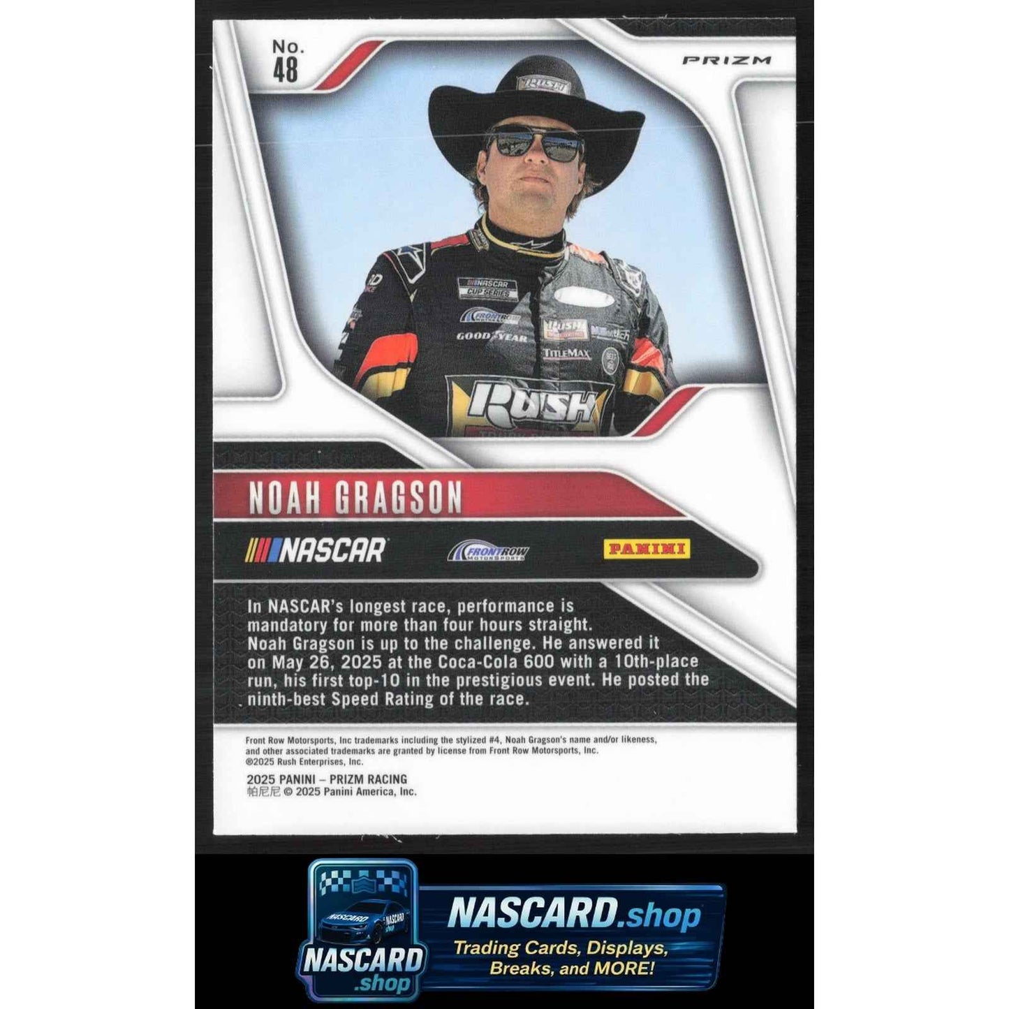 2025 Panini Prizm #48 Noah Gragson White Sparkle