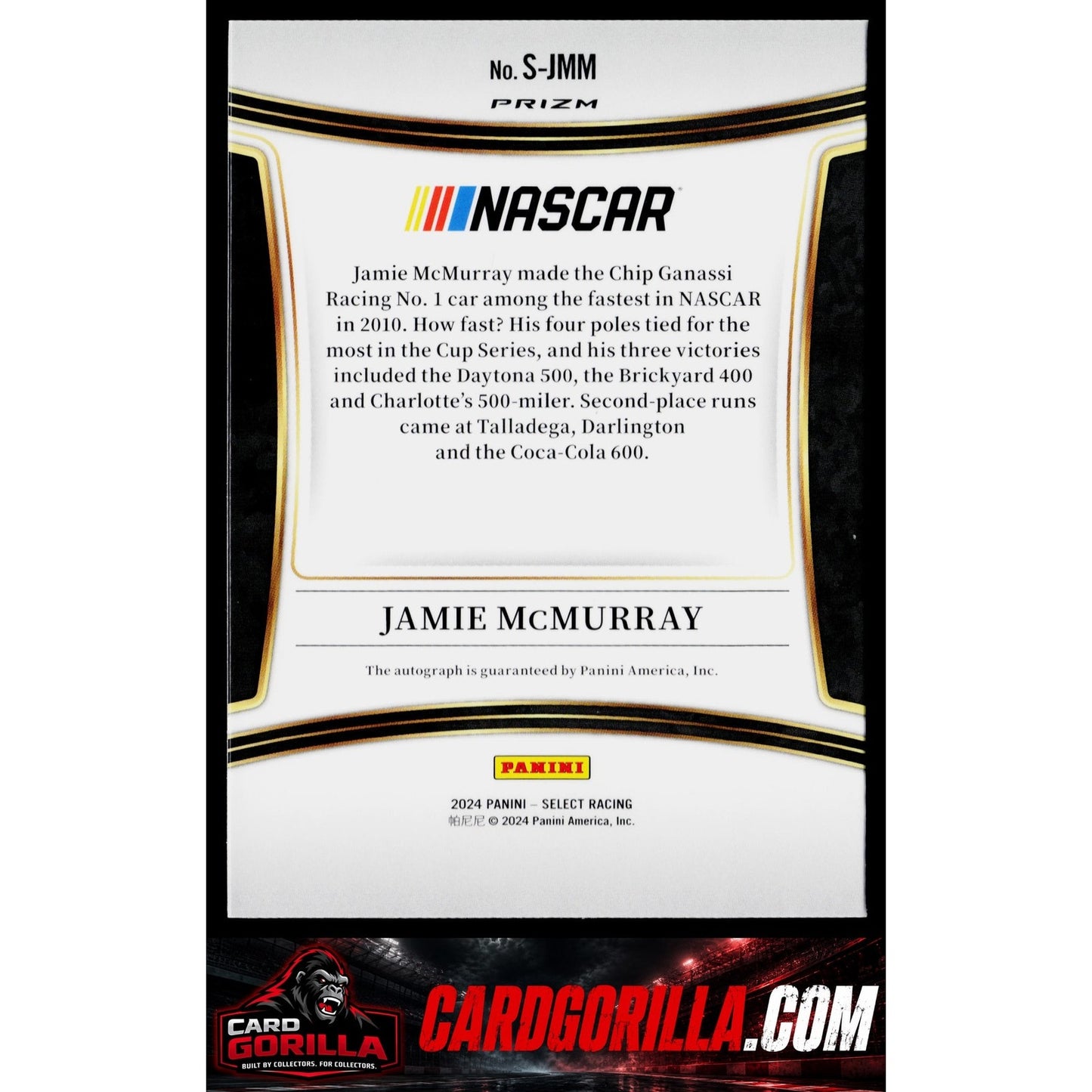 2024 Panini Select #S-JMM Jamie McMurray Signatures
