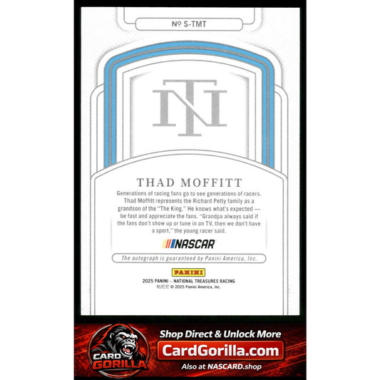 2025 Panini National Treasures #S-TMT Thad Moffitt Signatures Holo Gold #/10