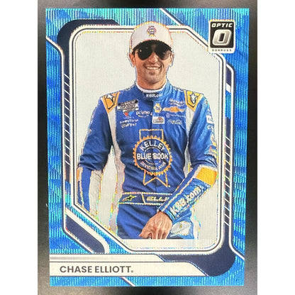 2026 Panini Donruss NASCAR Racing Chase Elliott #5 Optic Carolina Blue Wave /99