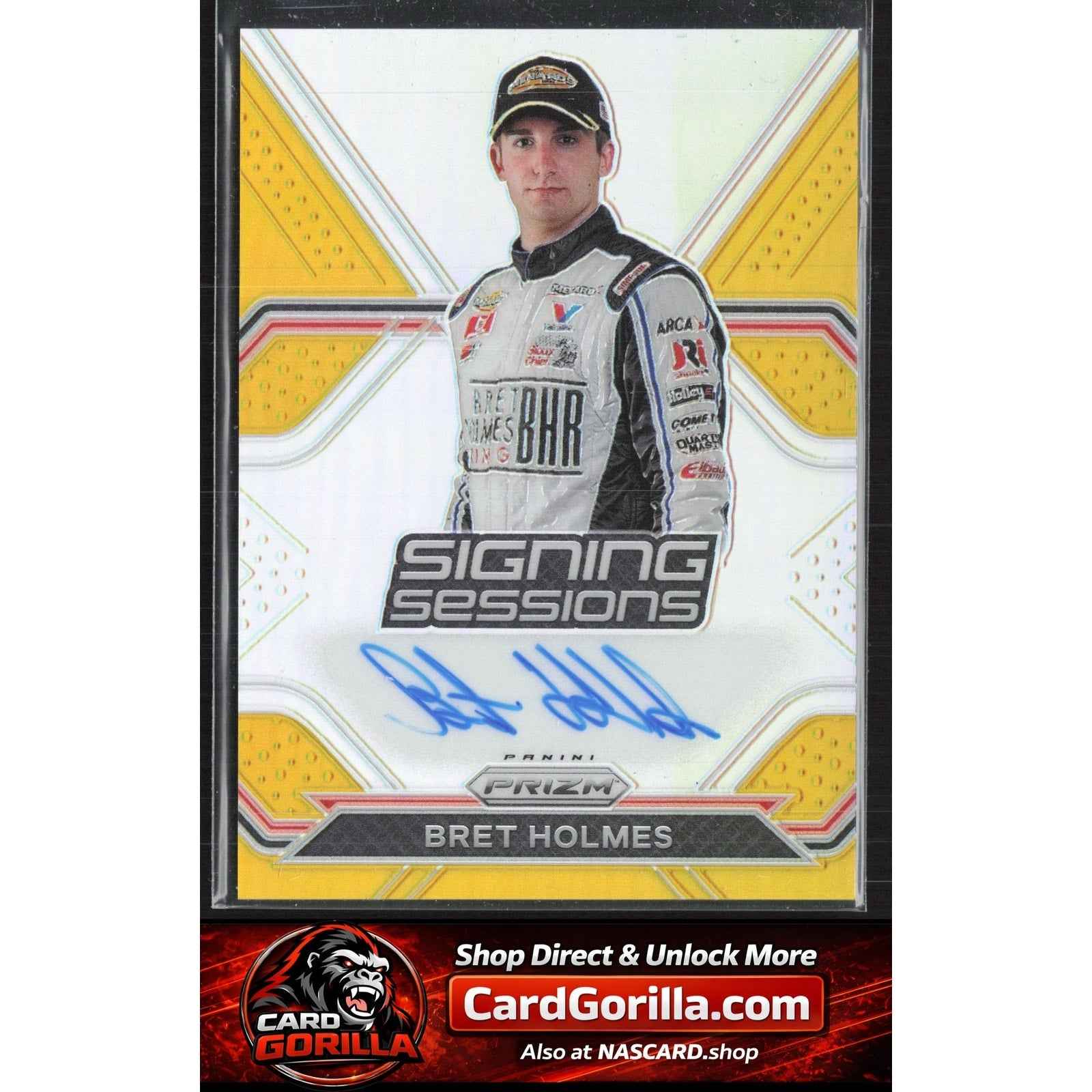 2021 Panini Prizm #S-BH Bret Holmes Signing Sessions Gold Prizm #/10