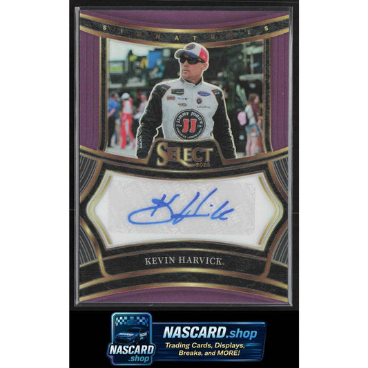 2025 Panini Select #S-KHK Kevin Harvick Signatures Purple Prizms #/49