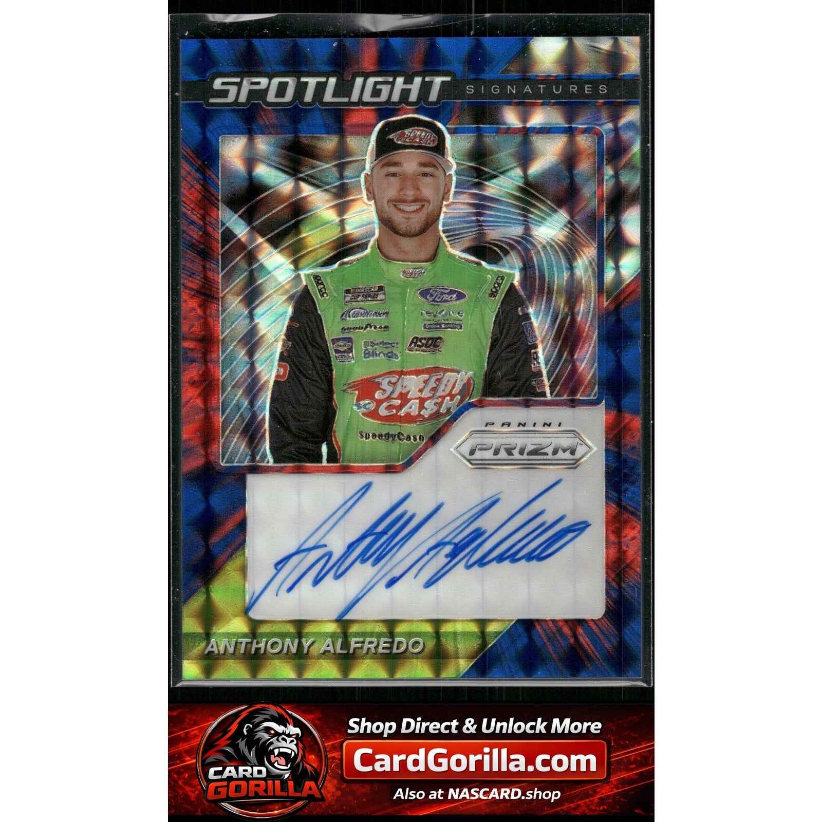 2021 Panini Prizm #SS-AA Anthony Alfredo Spotlight Signatures Reactive Blue #/99