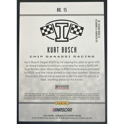 2020 Panini Chronicles Kurt Busch #15 Illusions Auto Gold 07/10