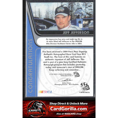 2004 Press Pass #NNO Jeff Jefferson Signings