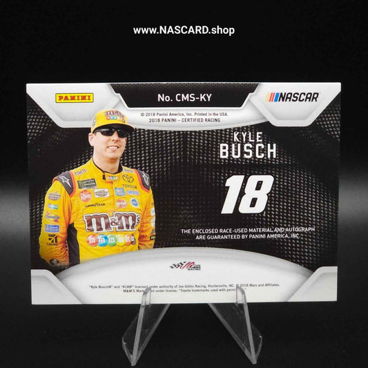 2018 Panini Certified Certified Materials Signature Mirror Purple Kyle Busch /10 - NASCARD.shop