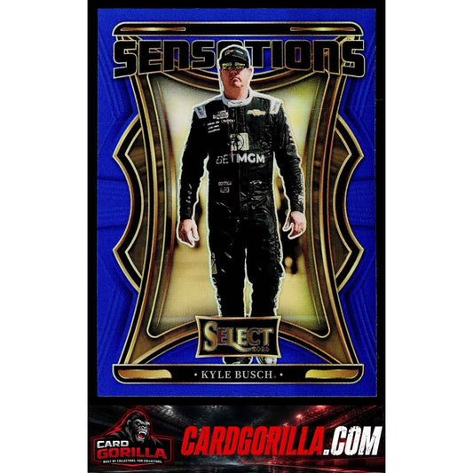 2025 Panini Select #19 Kyle Busch Sensations Blue Prizms #/49
