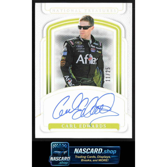 2025 Panini National Treasures #S-CES Carl Edwards Signatures Holo Silver #/25