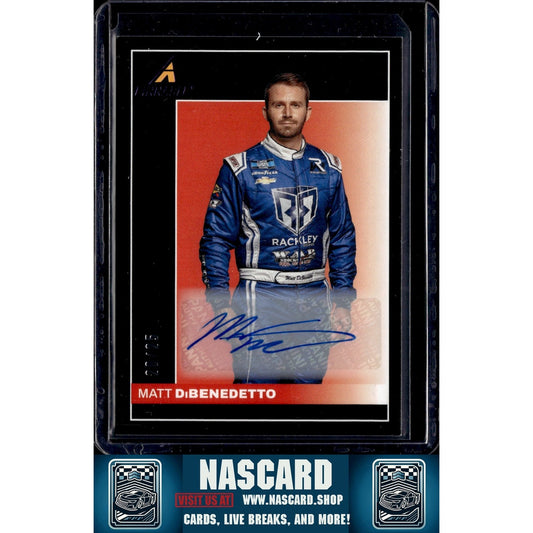 2022 Panini Chronicles #18 Matt DiBenedetto Pinnacle Autographs Purple - NASCARD.shop