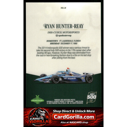 2025 Parkside Indy 500 Pacific #21 Ryan Hunter-Reay Red V2
