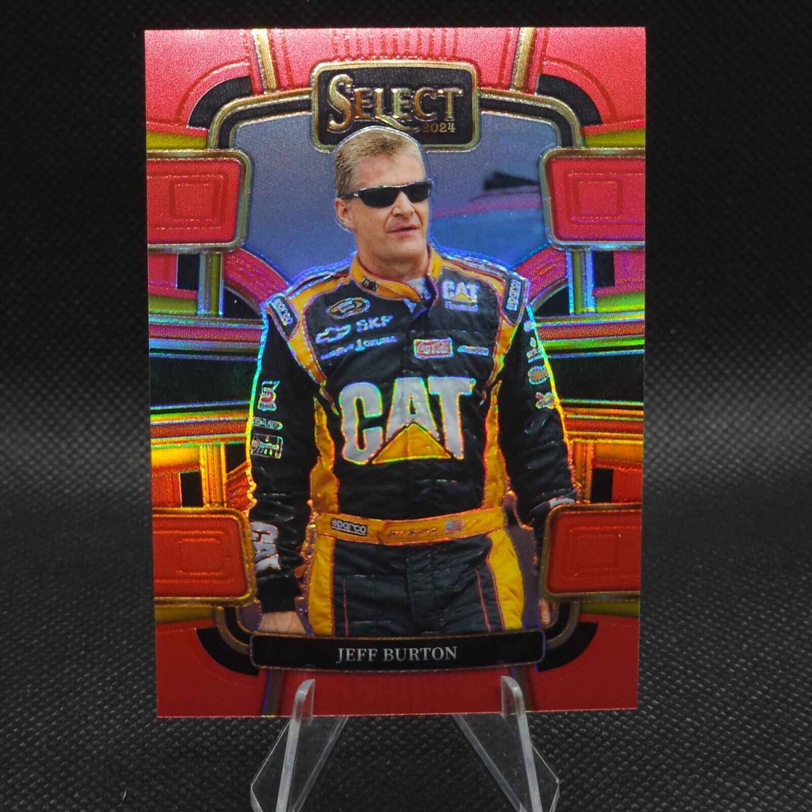 2024 Panini Select Racing Grandstand Red Prizm #67 Jeff Burton 142/149 - NASCARD.shop