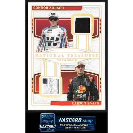 2025 National Treasures Connor Zilisch Carson Kvapil Team Duals Holo Gold #01/10