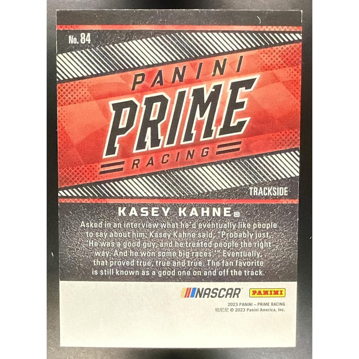 2023 Panini Prime Kasey Kahne #84 Holo Silver /10