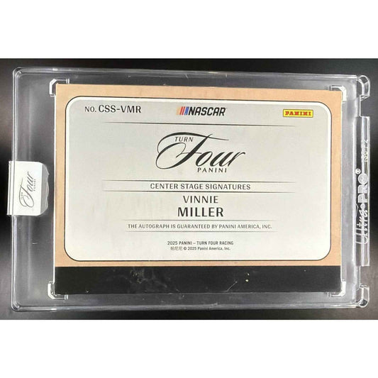 2025 Panini Turn Four NASCAR Vinnie Miller #CSS-VMR Center Stage Signatures /99
