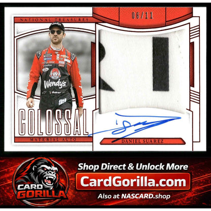 2025 Panini National Treasures Daniel Suarez Colossal Material Auto Red #/11
