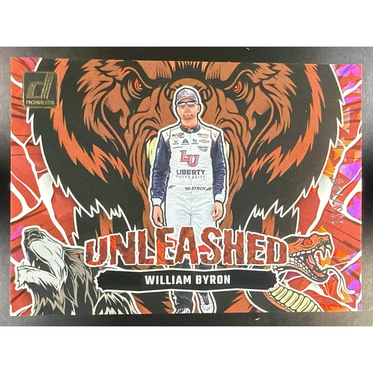 2024 Panini Donruss William Byron #1 Unleashed Red Ice 133/149