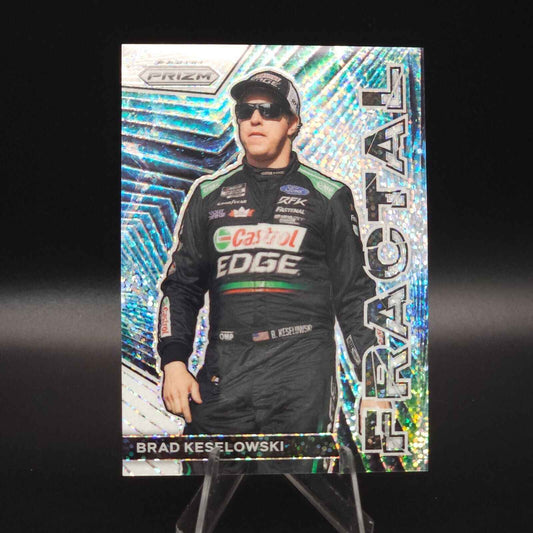 2023 Panini Prizm - Fractal White Sparkle Prizm Brad Keselowski #F6 Silver Prizm - NASCARD.shop