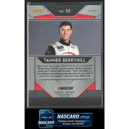 2019 Panini Prizm #33 Tanner Berryhill Red #/50 RC