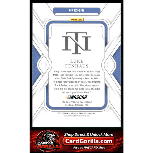2025 Panini National Treasures #RS-LFN Luke Fenhaus Rookie Signatures #/99