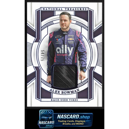 2025 Panini National Treasures #RUT-ABN Alex Bowman Race Used Tires Blue #/75