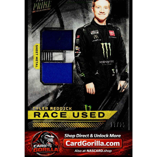 2023 Panini Prime Tyler Reddick Race Used Duals Sheet Metal Holo Gold #/25