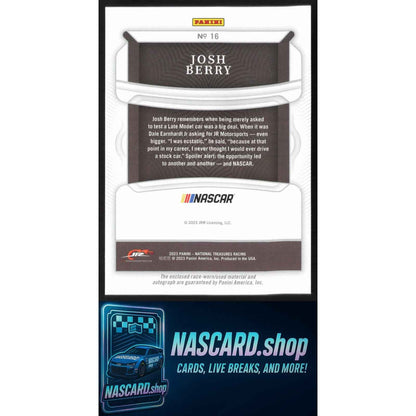 2023 Panini National Treasures #16 Josh Berry Colossal Materials Signatures #/99