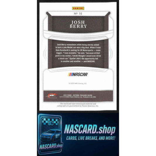 2023 Panini National Treasures #16 Josh Berry Colossal Materials Signatures #/99