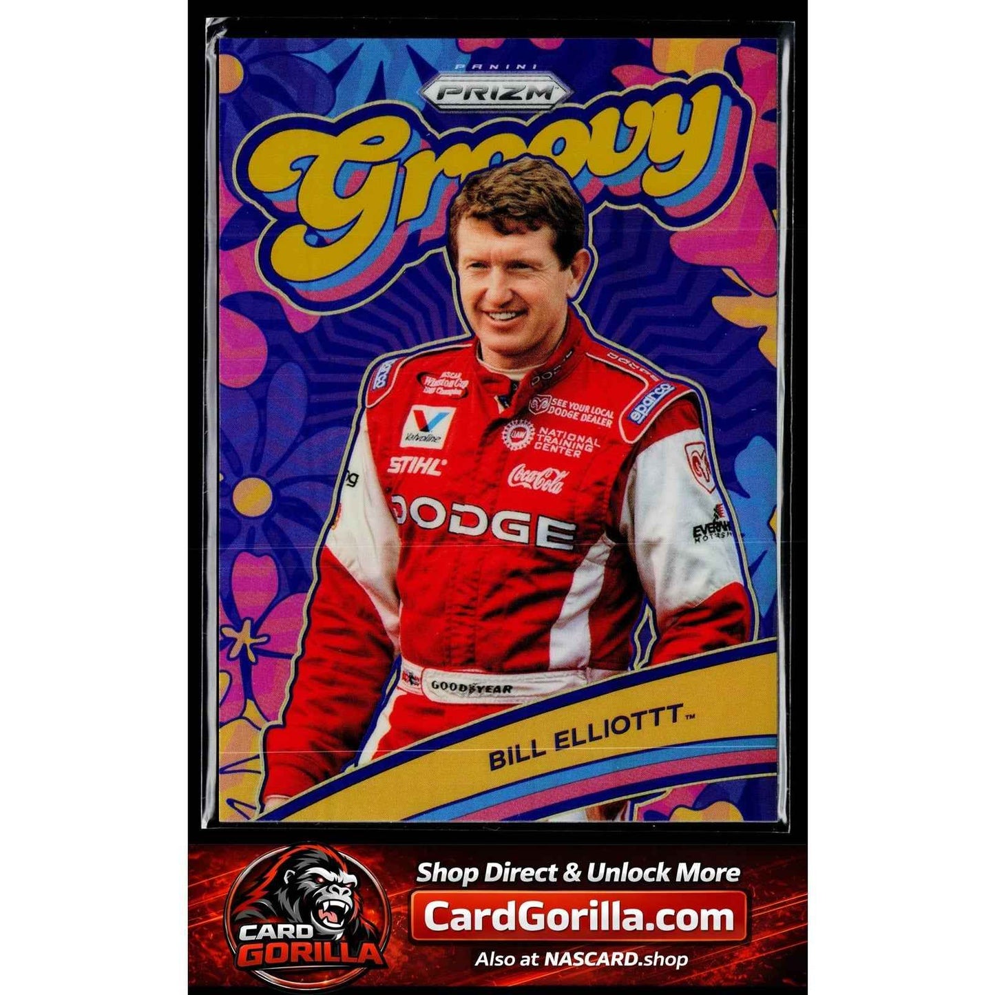 2024 Panini Prizm #21 Bill Elliott Groovy Gold #/10