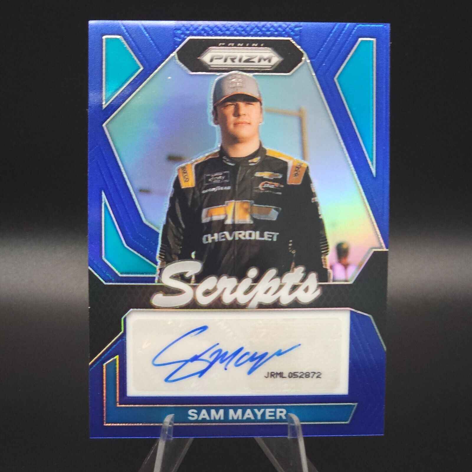 2024 Panini Prizm Racing Scripts Blue #S-SMR Sam Mayer 41/49 AU - NASCARD.shop