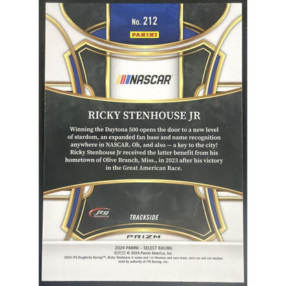2024 Panini Select Nascar Ricky Stenhouse Jr #212 Tiger Prizms Trackside