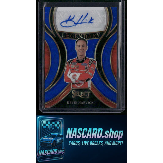 2024 Panini Select #LS-KHK Kevin Harvick Legendary Signatures Blue Prizms #/49