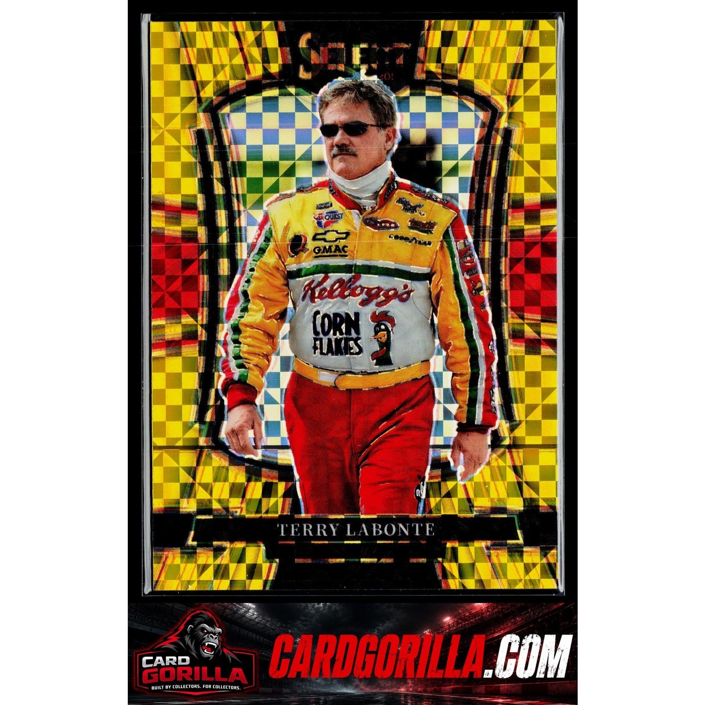2026 Panini Select Racing #240 Terry Labonte Trackside Gold Power Plaid #/13