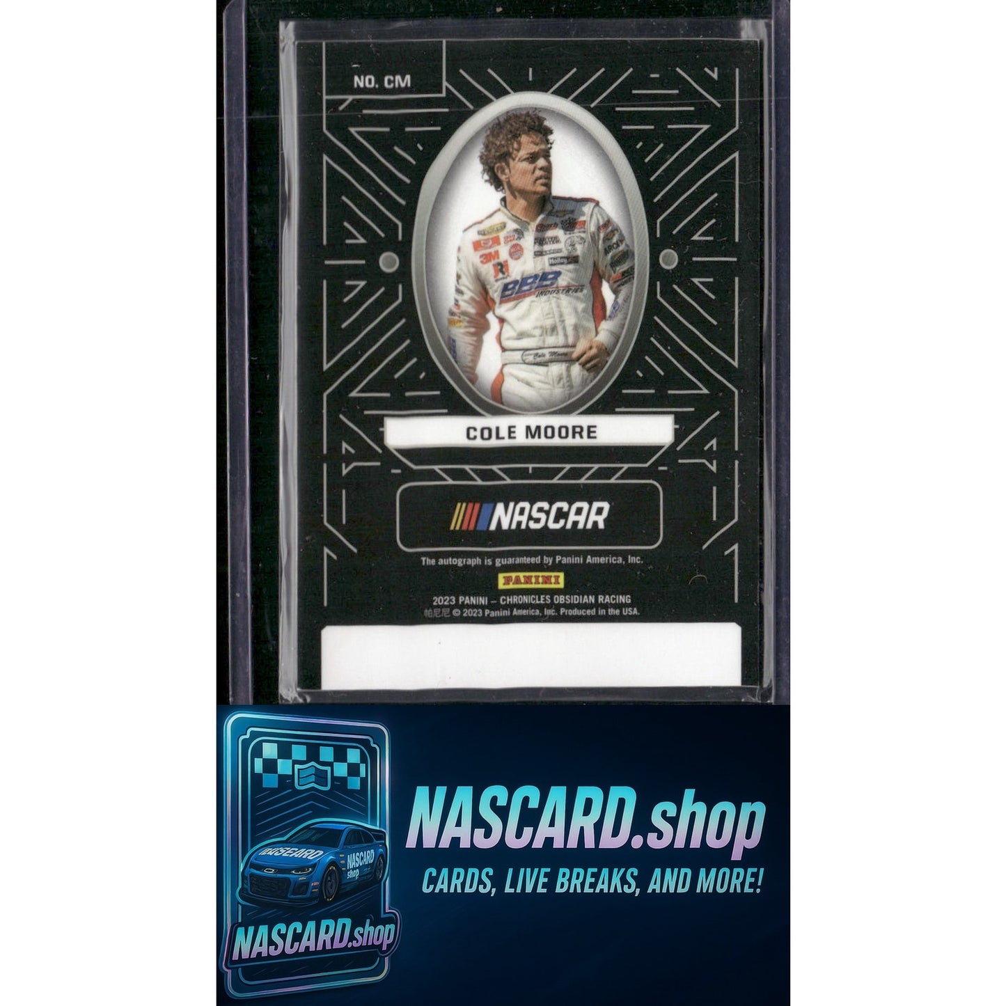 2023 Panini Chronicles #CM Cole Moore Obsidian Signatures - NASCARD.shop