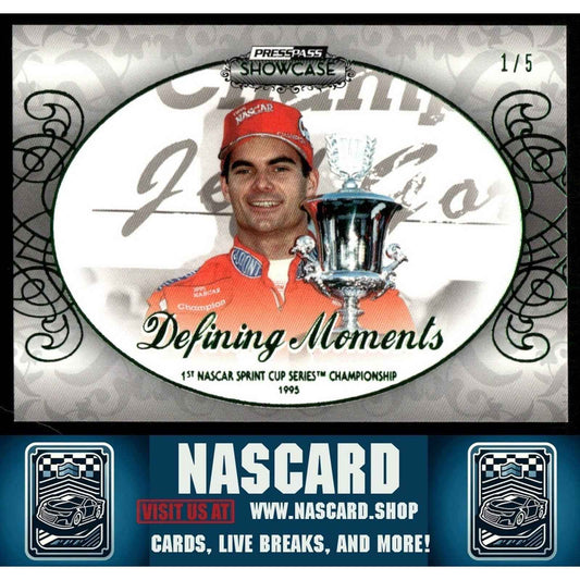 2012 Press Pass Showcase - Defining Moments Jeff Gordon Green #45 1/5 - NASCARD.shop