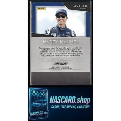 2019 Panini Prizm #E-KK Kasey Kahne Endorsements Red White and Blue Prizm