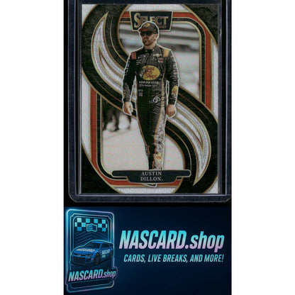2025 Select Racing #240 Austin Dillon Trackside Silver NASCAR logo Prizm - Card Gorilla