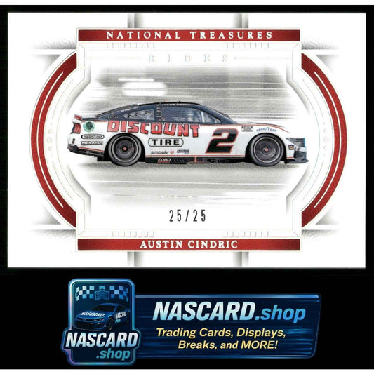 2024 Panini National Treasures #42 Austin Cindric Holo Silver #/25