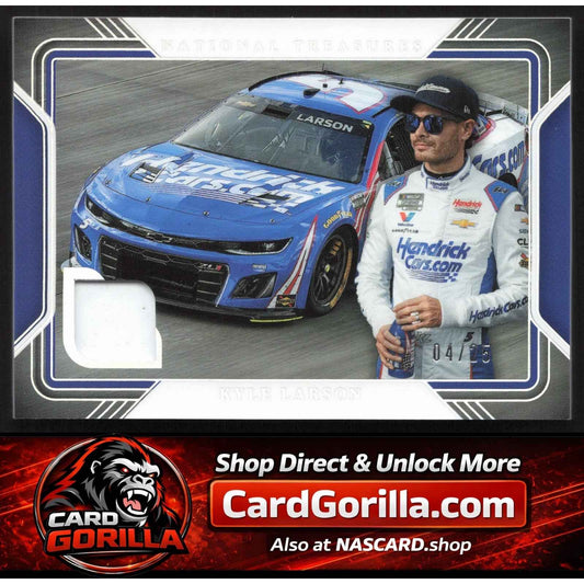 2024 Panini National Treasures #TG-KLN Kyle Larson Track Gear Holo Silver #/25