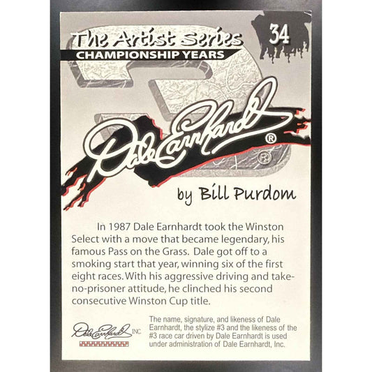2002 Dale Earnhardt The Artist Series Bill Purdom #34 Championship Years