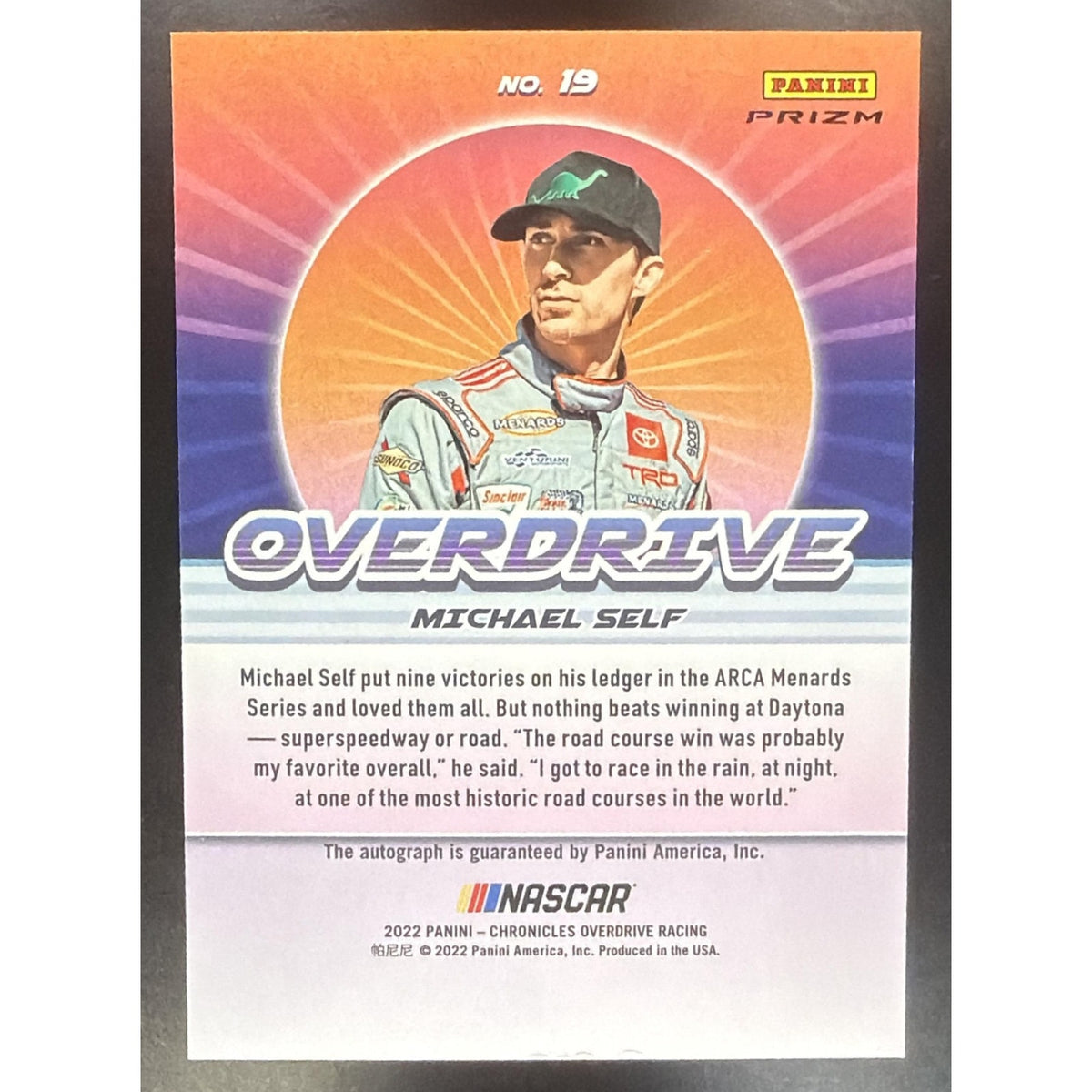 2022 Panini Chronicles Michael Self #19 Overdrive Auto